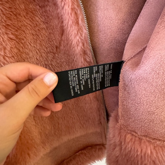 Sanctuary Pink Faux Fur Welt Pocket Jacket - Picture 6 of 11